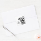 Definitie van een hond vierkante sticker (Envelop)