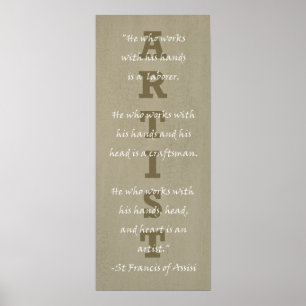 Definitie van een kunstenaar poster