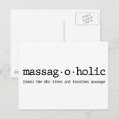 Definitie van een massagraf-a-holic briefkaart (Voorkant / Achterkant)