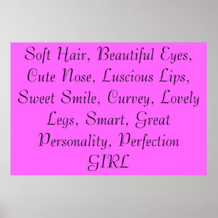 Definitie van een meisje poster