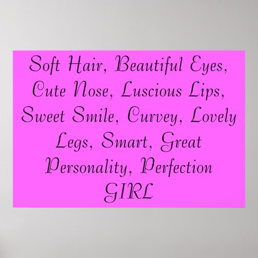 Definitie van een meisje poster (Voorkant)