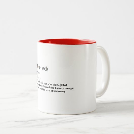 Definitie van een Mok in de lederhals (Voorkant rechts)