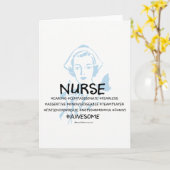 Definitie van een Nurse Wenskaart Kaart (Gele Bloem)