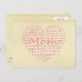 Definitie van een overzicht van moeder en hart doo briefkaart (Voorkant / Achterkant)