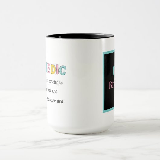 Definitie van een Paramedic add monogram Mok (Midden)