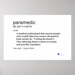 Definitie van een paramedische Poster - Afdruk