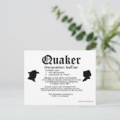 Definitie van een Quaker Briefkaart (Staand voorkant)
