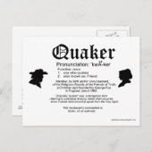 Definitie van een Quaker Briefkaart (Voorkant / Achterkant)