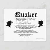 Definitie van een Quaker Briefkaart (Voorkant)
