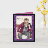 Definitie van een rebellenvrouwenkaart kaart (Gele Bloem)