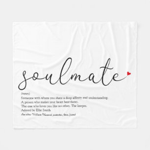 Definitie van een soulmate script liefdeshart fleece deken