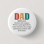 Definitie van een vader ronde button 3,2 cm (Voorkant)