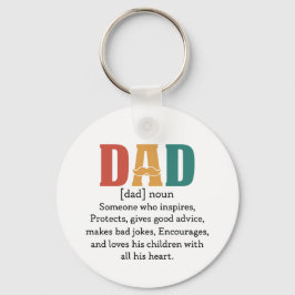 Definitie van een vader sleutelhanger