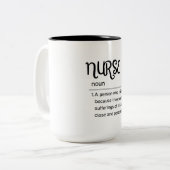 Definitie van een verpleegkundige - Deel 3 Tweekleurige Koffiemok (Voorkant links)