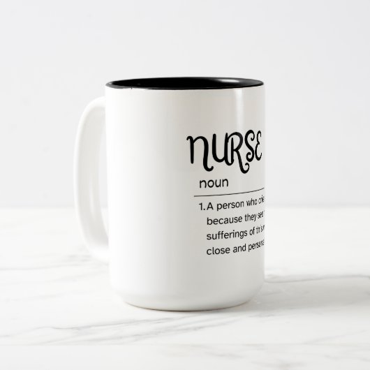 Definitie van een verpleegkundige - Deel 3 Tweekleurige Koffiemok (Voorkant links)