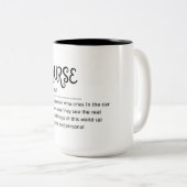 Definitie van een verpleegkundige - Deel 3 Tweekleurige Koffiemok (Voorkant rechts)