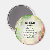 Definitie van een verpleegster magneet (Voorkant / Achterkant)