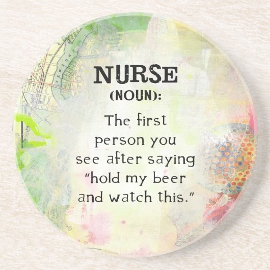 Definitie van een verpleegster zandsteen onderzetter (Voorkant)