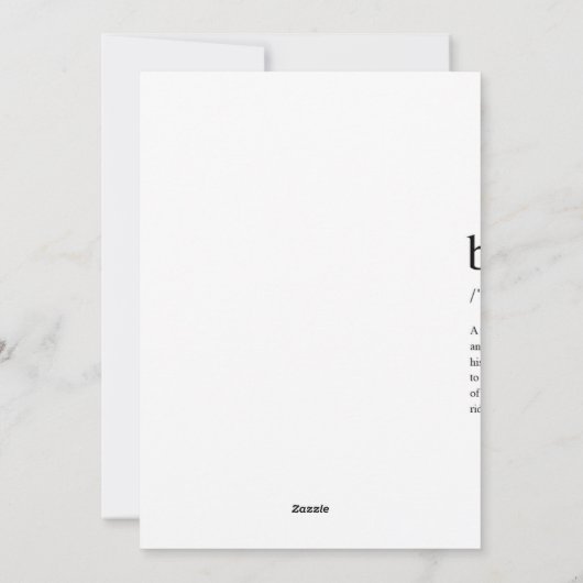 Definitie van een vriendje Valentijnskaart Feestdagenkaart (Achterkant)