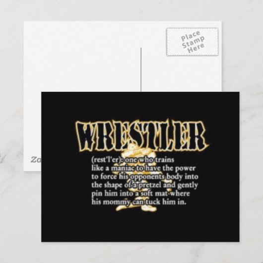 Definitie van een Wrestler Briefkaart (Voorkant / Achterkant)