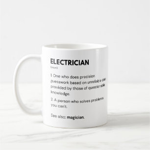 Definitie van elektricien en onderhoudsingenieurs koffiemok