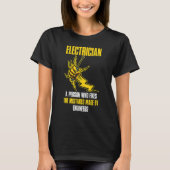 Definitie van elektricien t-shirt (Voorkant)