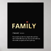 Definitie van FAMILIE minimaal zwart goud Folie Afdrukken (Voorkant)