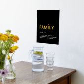 Definitie van FAMILIE minimaal zwart goud Folie Afdrukken (Laag (Keuken))