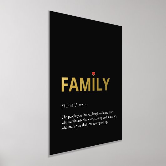 Definitie van FAMILIE minimaal zwart goud Folie Afdrukken (Laagn)