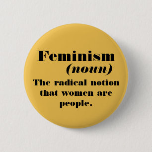 Definitie van feminisme ronde button 5,7 cm