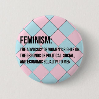 Definitie van feminisme ronde button 5,7 cm