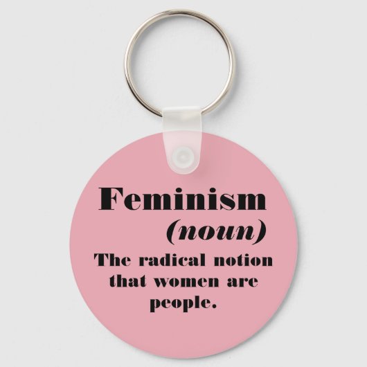 Definitie van feminisme sleutelhanger (Voorkant)