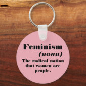 Definitie van feminisme sleutelhanger (Voorkant)