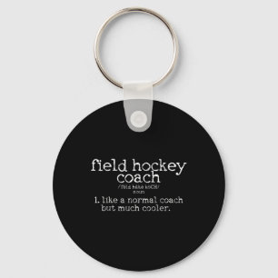 Definitie van Field Hockey Coach Funny Cadeau Sleutelhanger