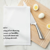 Definitie van flenzen  theedoek (Quarter Fold)