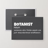 Definitie van Flora-onderzoeker Button (Voorkant / Achterkant)