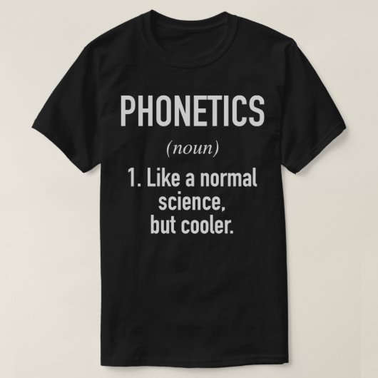 Definitie van fonetica t-shirt (Design voorkant)