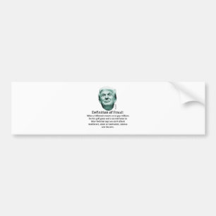 Definitie van fraude - TRUMP Bumpersticker