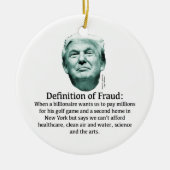 Definitie van fraude - TRUMP Keramisch Ornament (Voorkant)