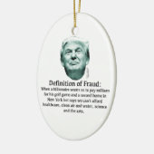 Definitie van fraude - TRUMP Keramisch Ornament (Links)