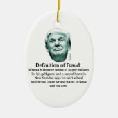 Definitie van fraude - TRUMP Keramisch Ornament (Voorkant)