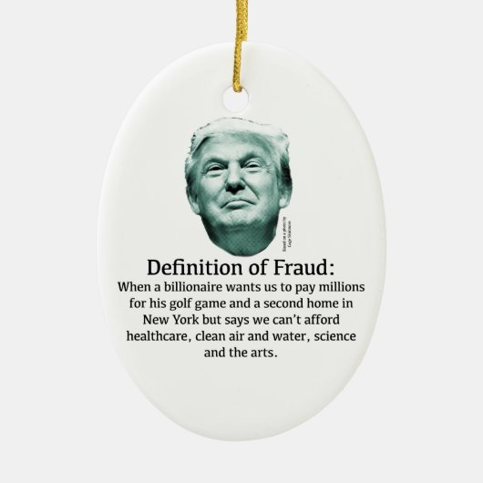 Definitie van fraude - TRUMP Keramisch Ornament (Voorkant)