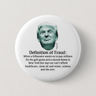 Definitie van fraude - TRUMP Ronde Button 5,7 Cm