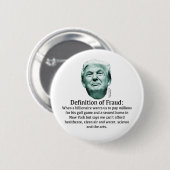 Definitie van fraude - TRUMP Ronde Button 5,7 Cm (Voorkant /achterkant)