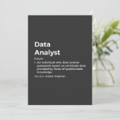 Definitie van gegevensanalisten kaart (Staand voorkant)