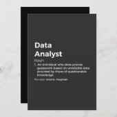 Definitie van gegevensanalisten kaart (Voorkant / Achterkant)