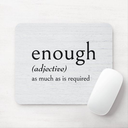 Definitie van GENOEG Muismat (Met muis)