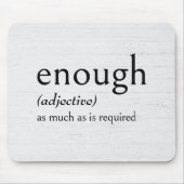 Definitie van GENOEG Muismat (Voorkant)