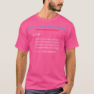 Definitie van golfclubassemblage t-shirt