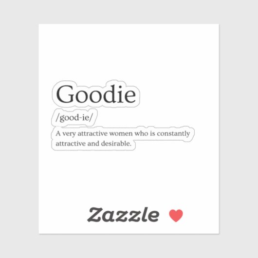definitie van Goodie Dictionary Sticker (Vel)